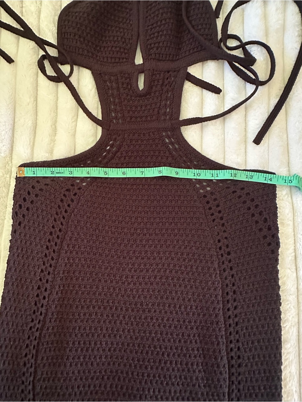 Black Cutout Crochet Midi Dress - Women's - Picture 12 of 13